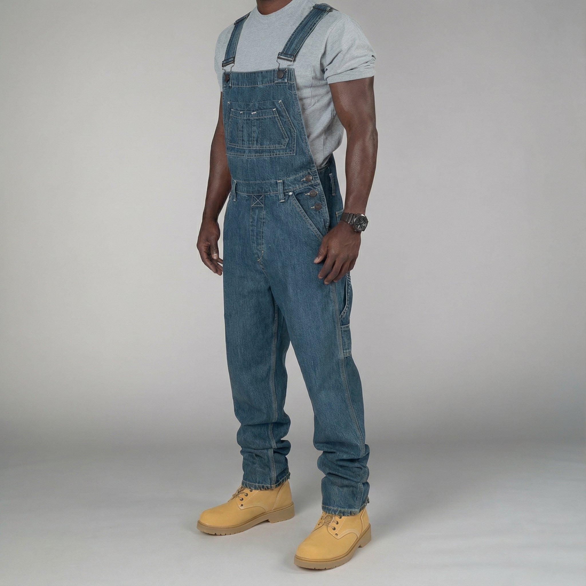 Kelim – Pánske nohavice na traky z denimu so švovými detailmi – Streetwear a každodenné nosenie