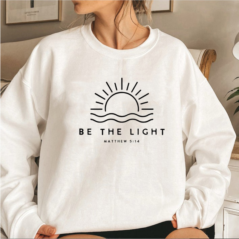 Hena – Elegantes „Be The Light“-Sweatshirt