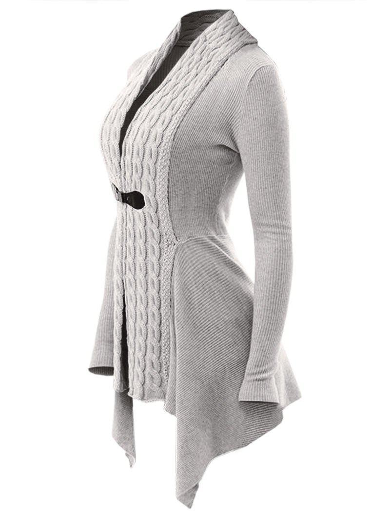 Cardigan lungo tinta unita per donna - Despina