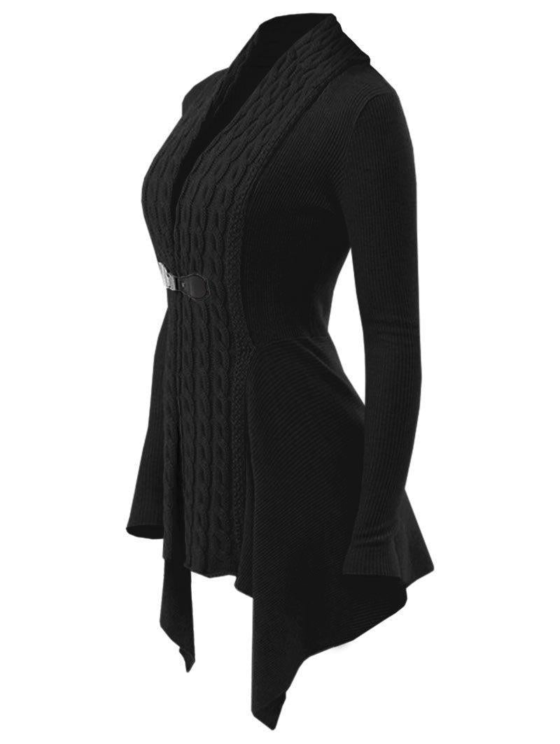 Cardigan lungo tinta unita per donna - Despina