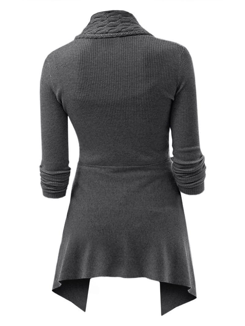 Cardigan lungo tinta unita per donna - Despina