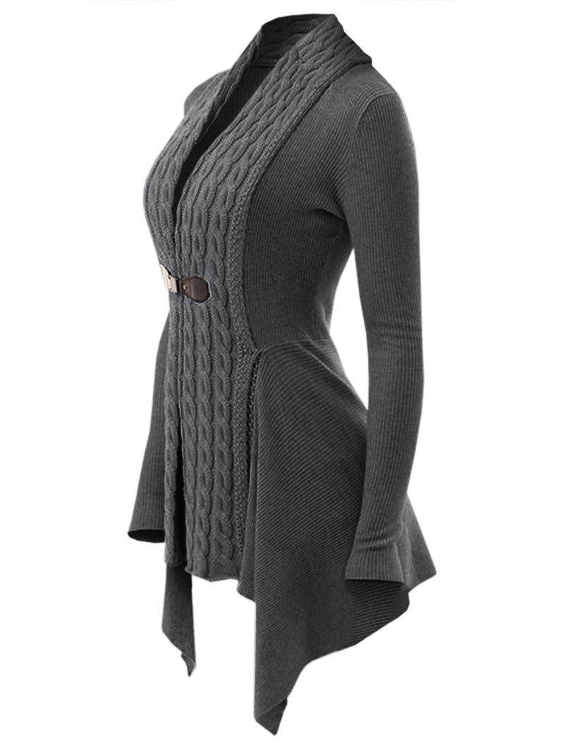 Cardigan lungo tinta unita per donna - Despina