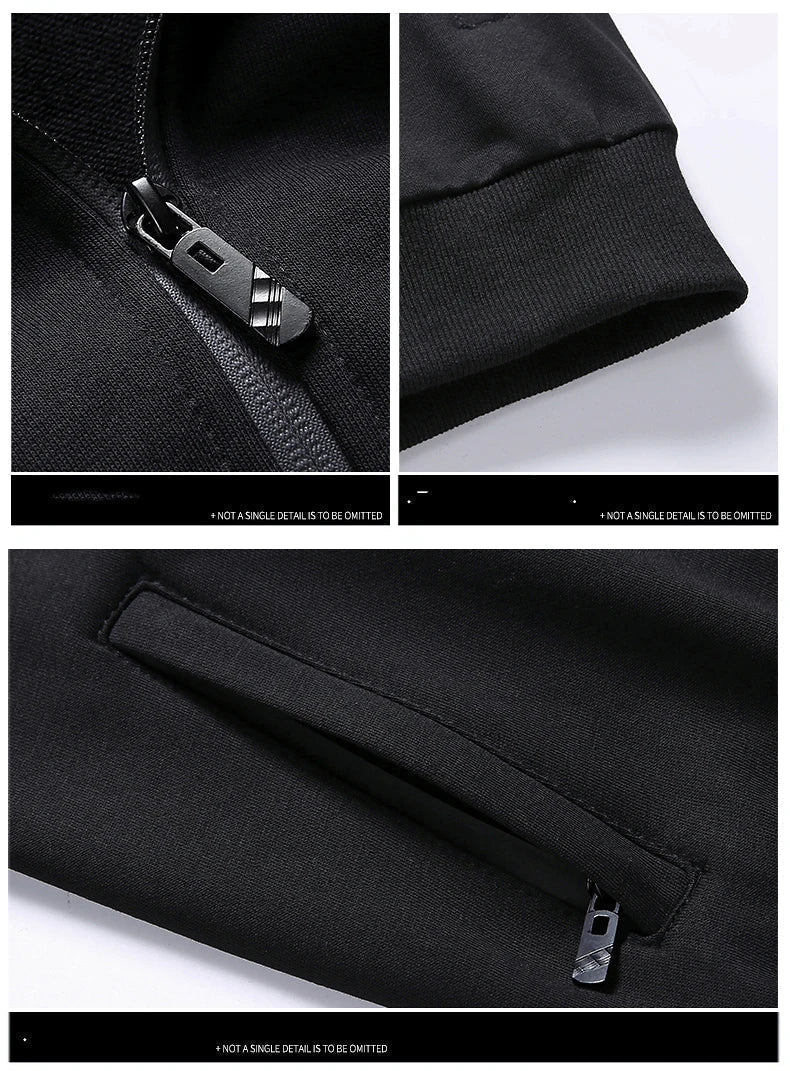 Pánská sportovní souprava – Pohodlná polyesterová tkanina & sportovně-ležérní dvoudílný komplet pro každodenní nošení a volný čas