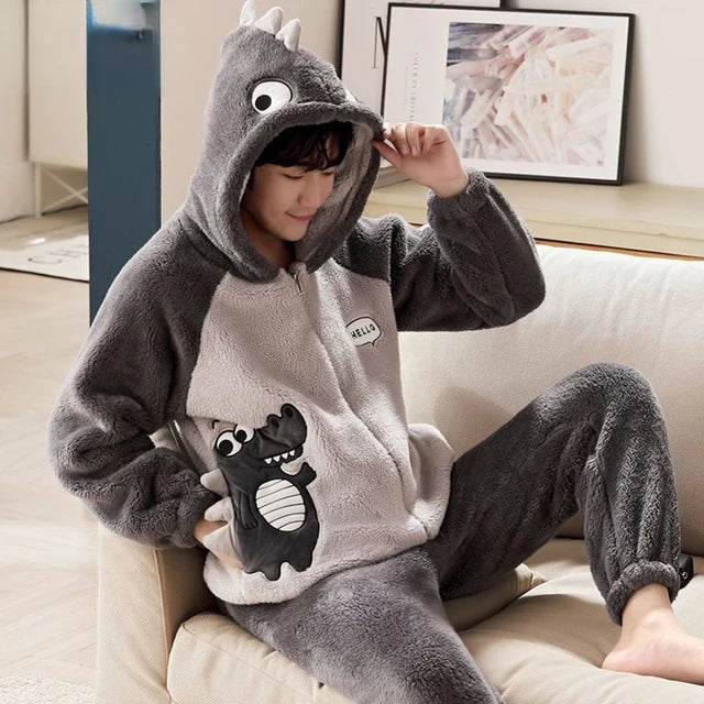 AIDEN Ensemble en polaire douillet avec capuche et fermeture éclair – Confort & Style