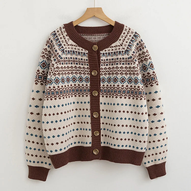 Cardigan avec motif traditionnel Fair-Isle - Reagan