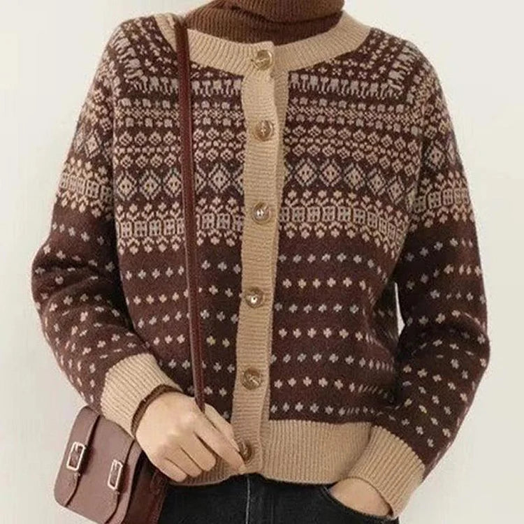 Cardigan avec motif traditionnel Fair-Isle - Reagan