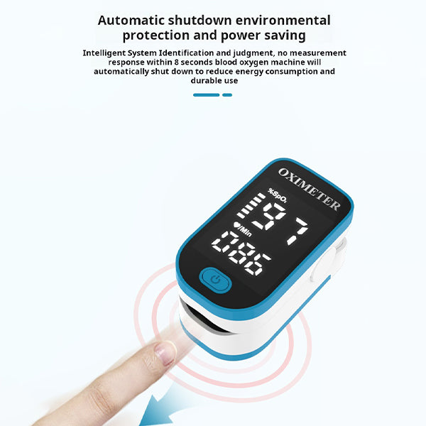 Virelio – Pulzní oxymetr s LED displejem a automatickým vypnutím – Pro cestování