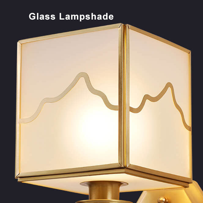 CubeLuxe - Moderne kubeformet 1-lyskilde væglampe med kinesiske elementer og bevæbnet design