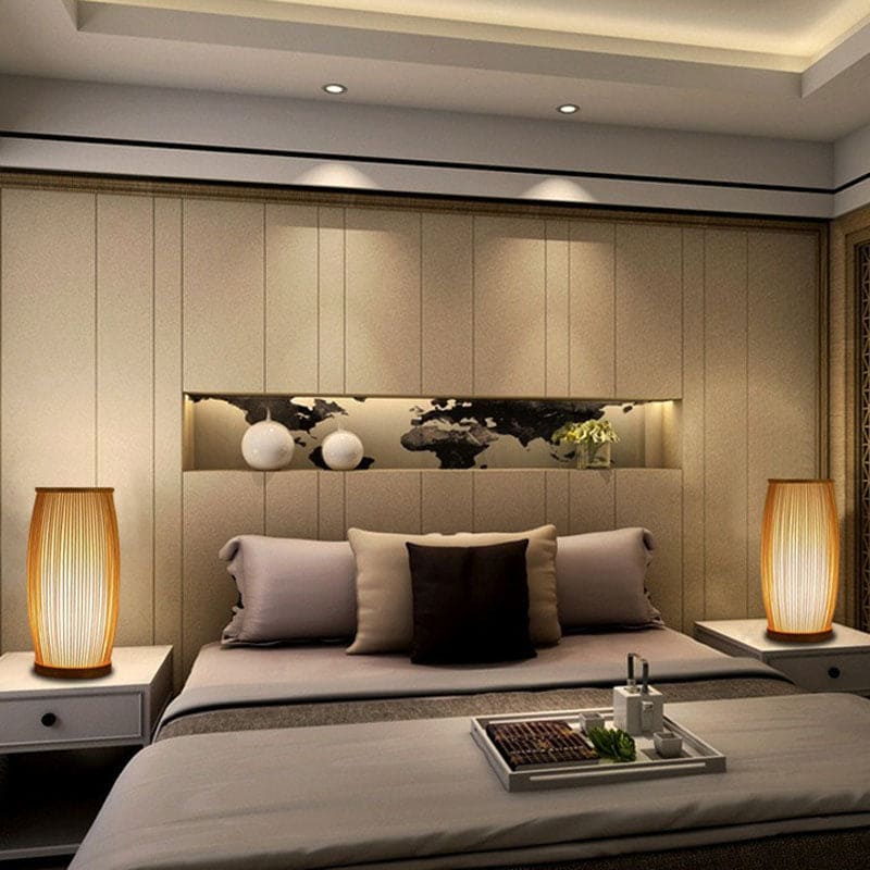 BambooGlow - bambusová stolní lampa noční světlo