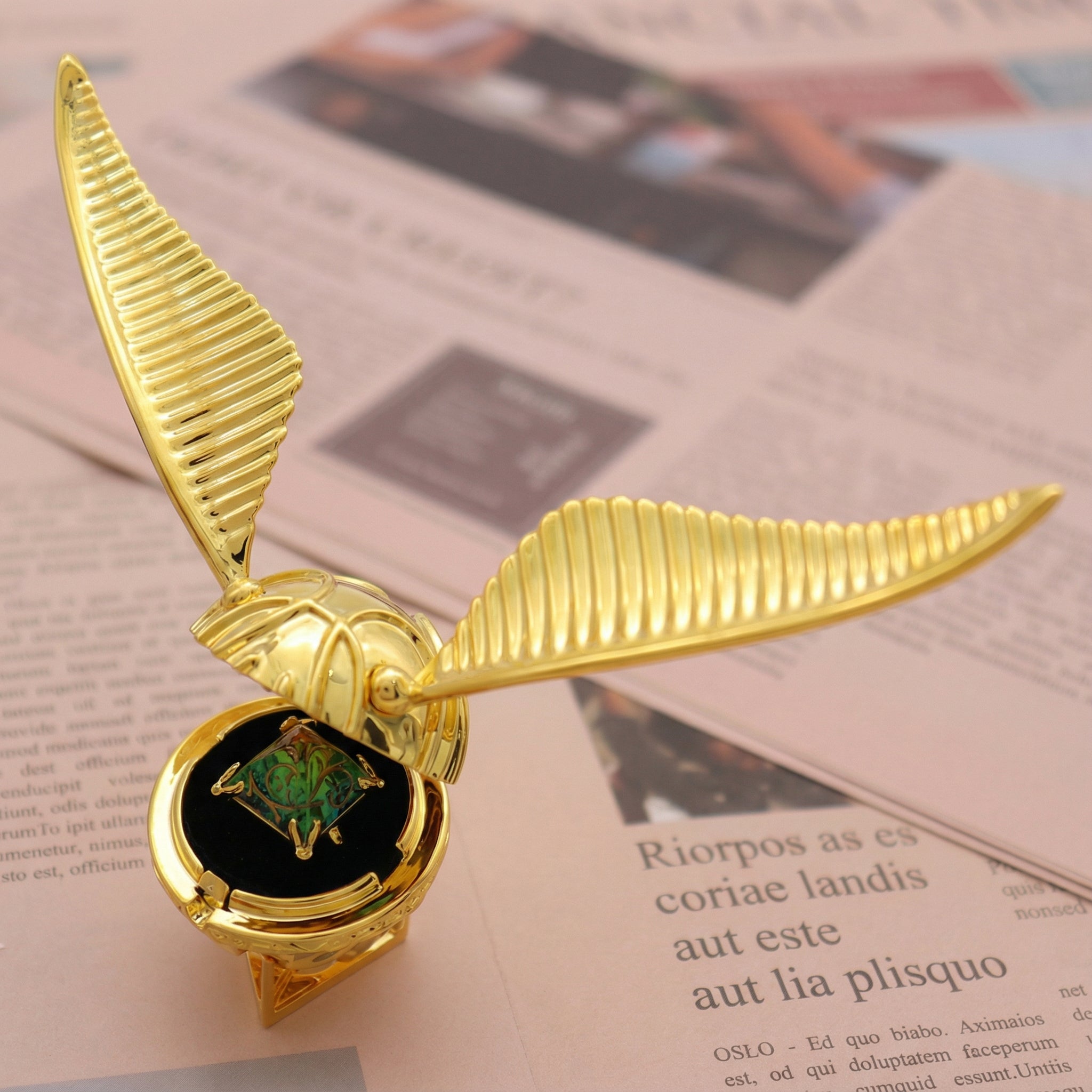 Goldene Fang | Pozlátený 18k poklad krúžok krabička pohyblivý luxusný šperk