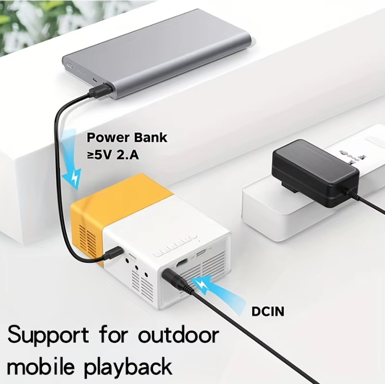 Mini Projektor – Tragbares HD-Display, Bis 120" Bild & HDMI/USB Anschluss