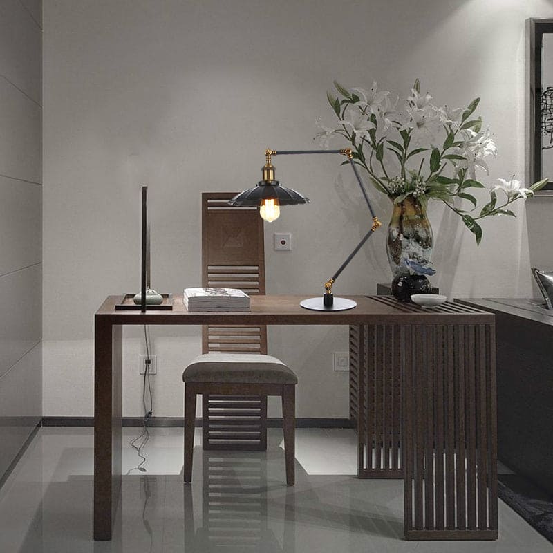 LightStyle - Verstellbare Vintage-Lampe mit gewelltem Metallschirm