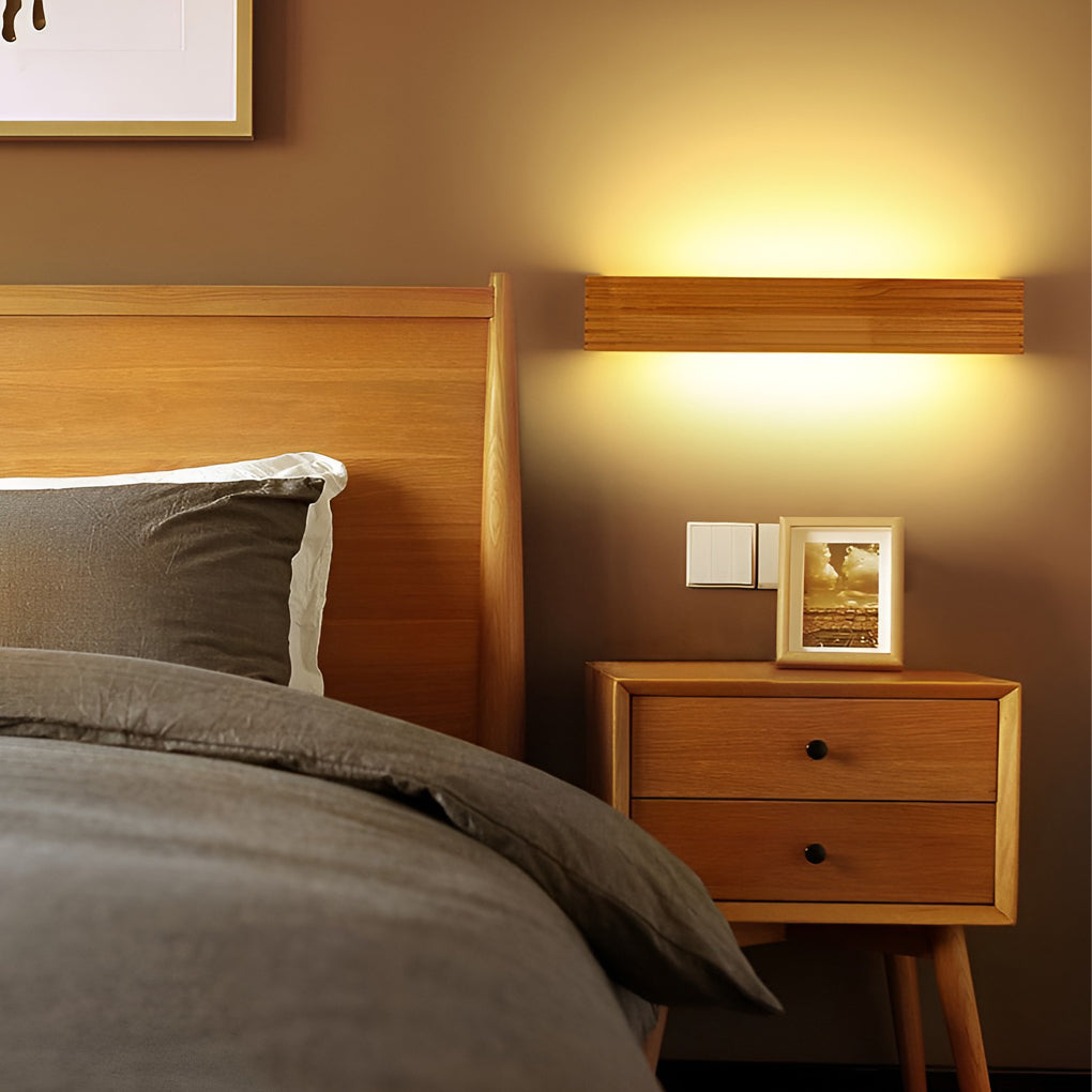 GlowWood - Lampada da parete LED rettangolare impermeabile Illuminazione specchio nordica