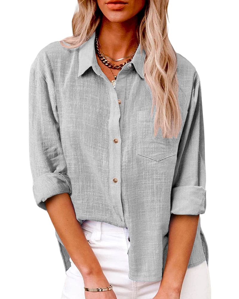Bolendo Zoe | Langærmet bluse med lommer