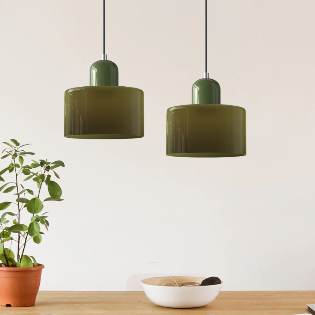Retro-Hängelampe – Vintage-Design, Glasschirm & E27-Fassung
