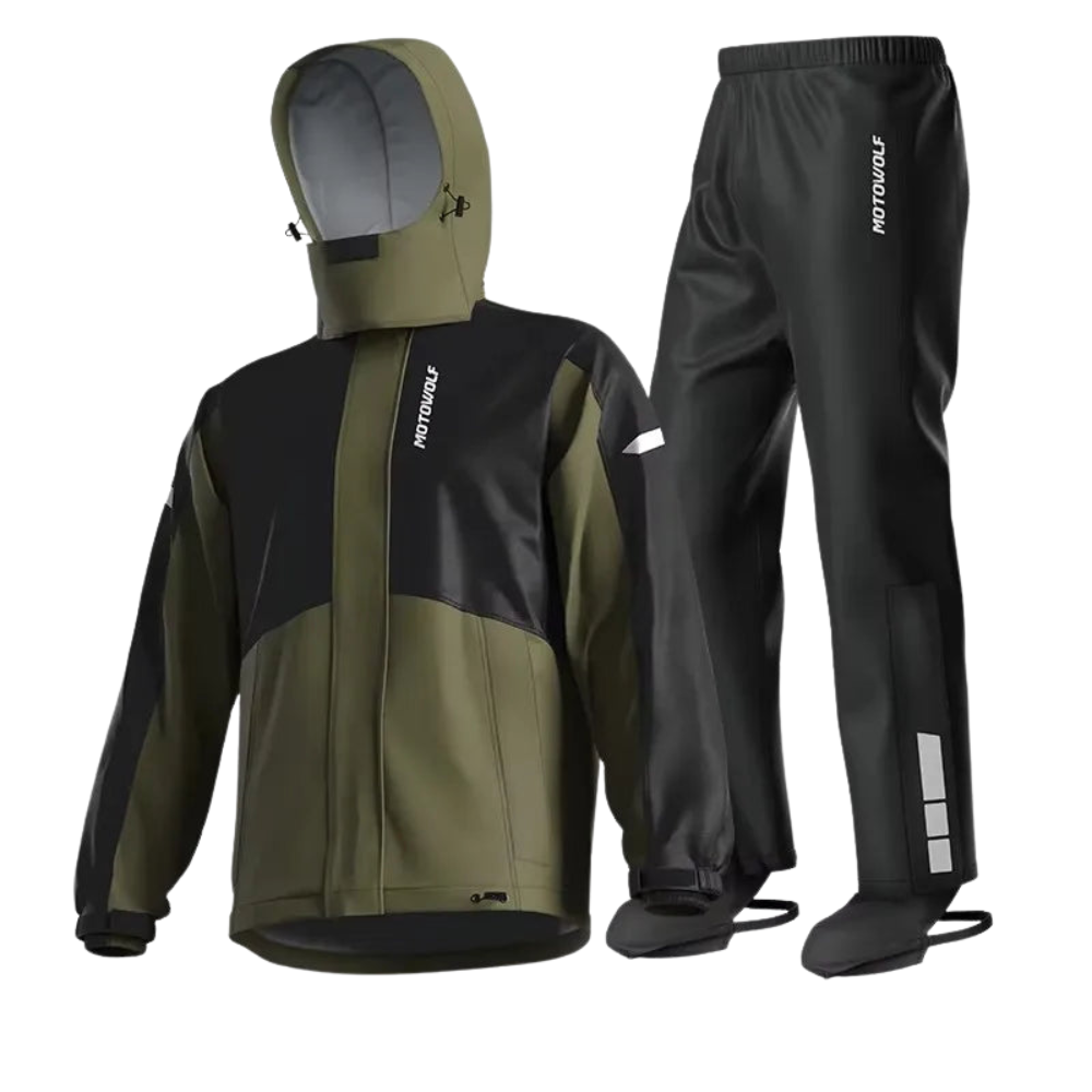 StormRide – Nepremokavý motocyklový plášť bunda a nohavice – Unisex outdoorové oblečenie