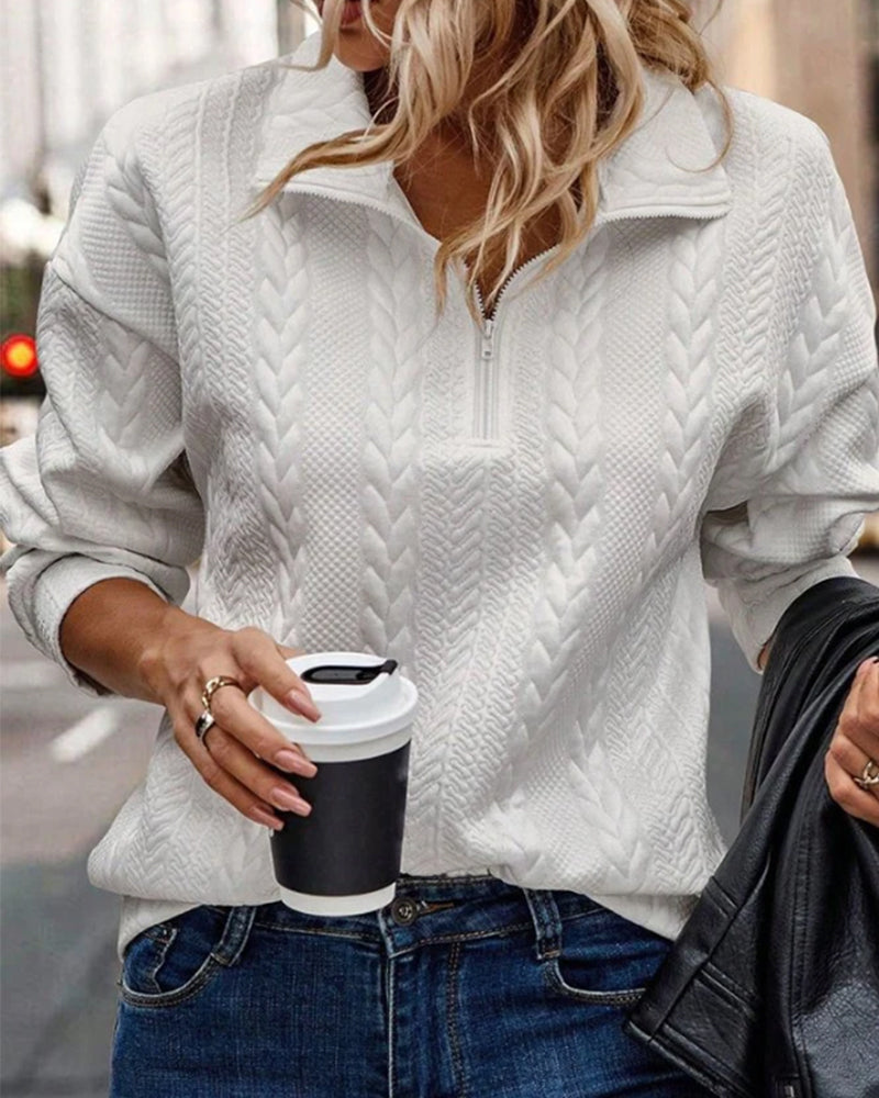 Pull uni avec fermeture éclair - Elizi
