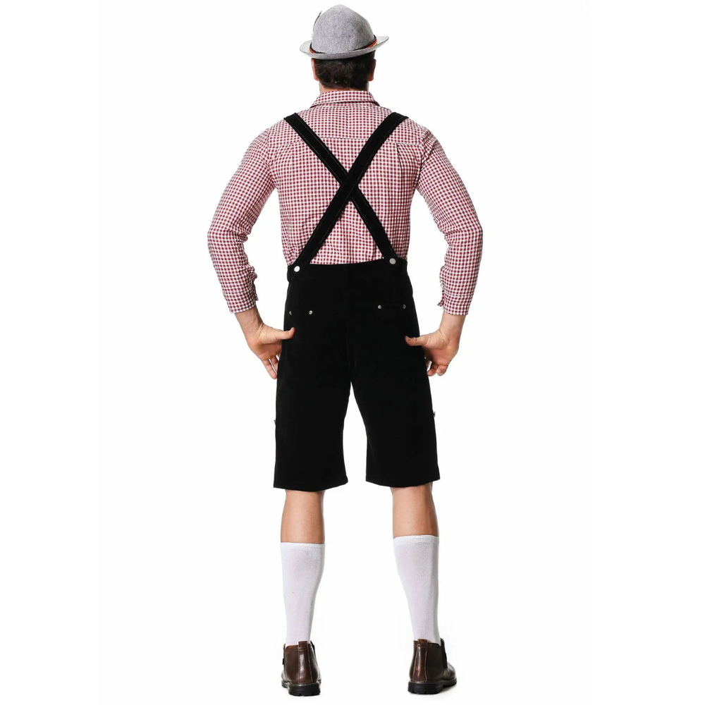 Bolendo Lederhosen Oktoberfest Kostüm für Herren – Dreiteiliges Set
