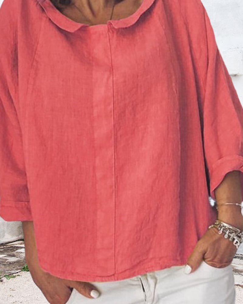 Bolendo Chemise ample avec un motif uni