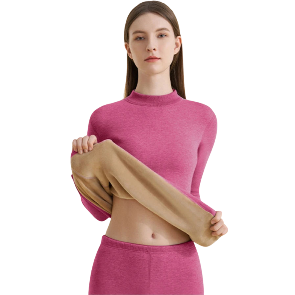 Biancheria termica per donne – Set a manica lunga ultra spessi senza cuciture per attività invernali