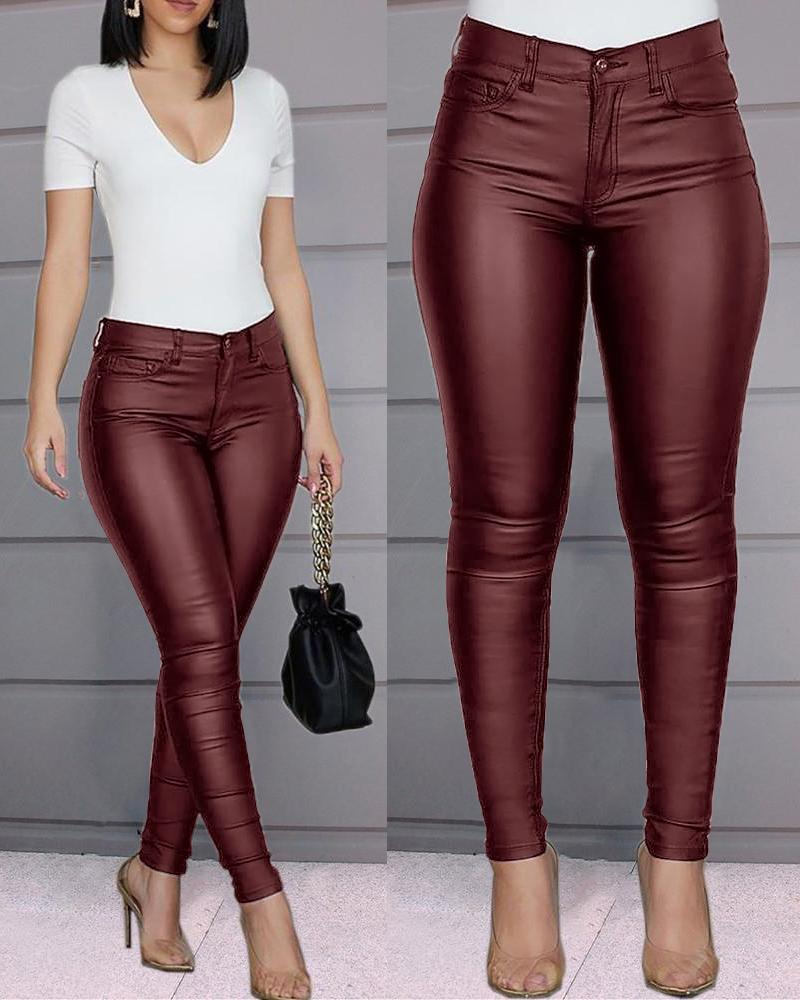 Bolendo Lexi pantalon en cuir stretch