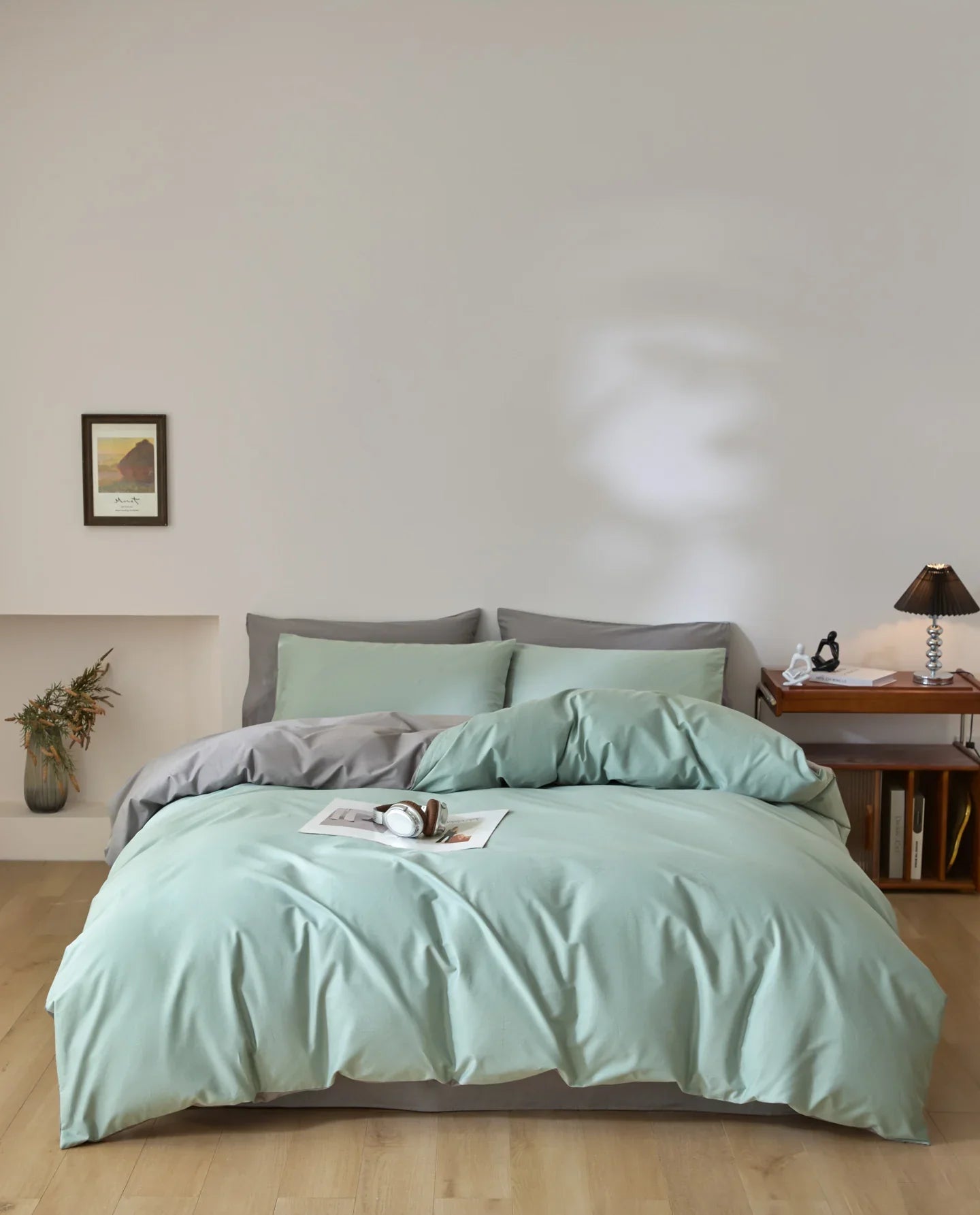 3-teiliges Bettwäscheset aus 100 % ägyptischer Baumwolle, bestehend aus einem Bettbezug und zwei Kissenbezügen, 150 x 200 cm / 220 x 220 cm, erhältlich in den Größen Einzelbett/Doppelbett, Queensize und Kingsize. 19