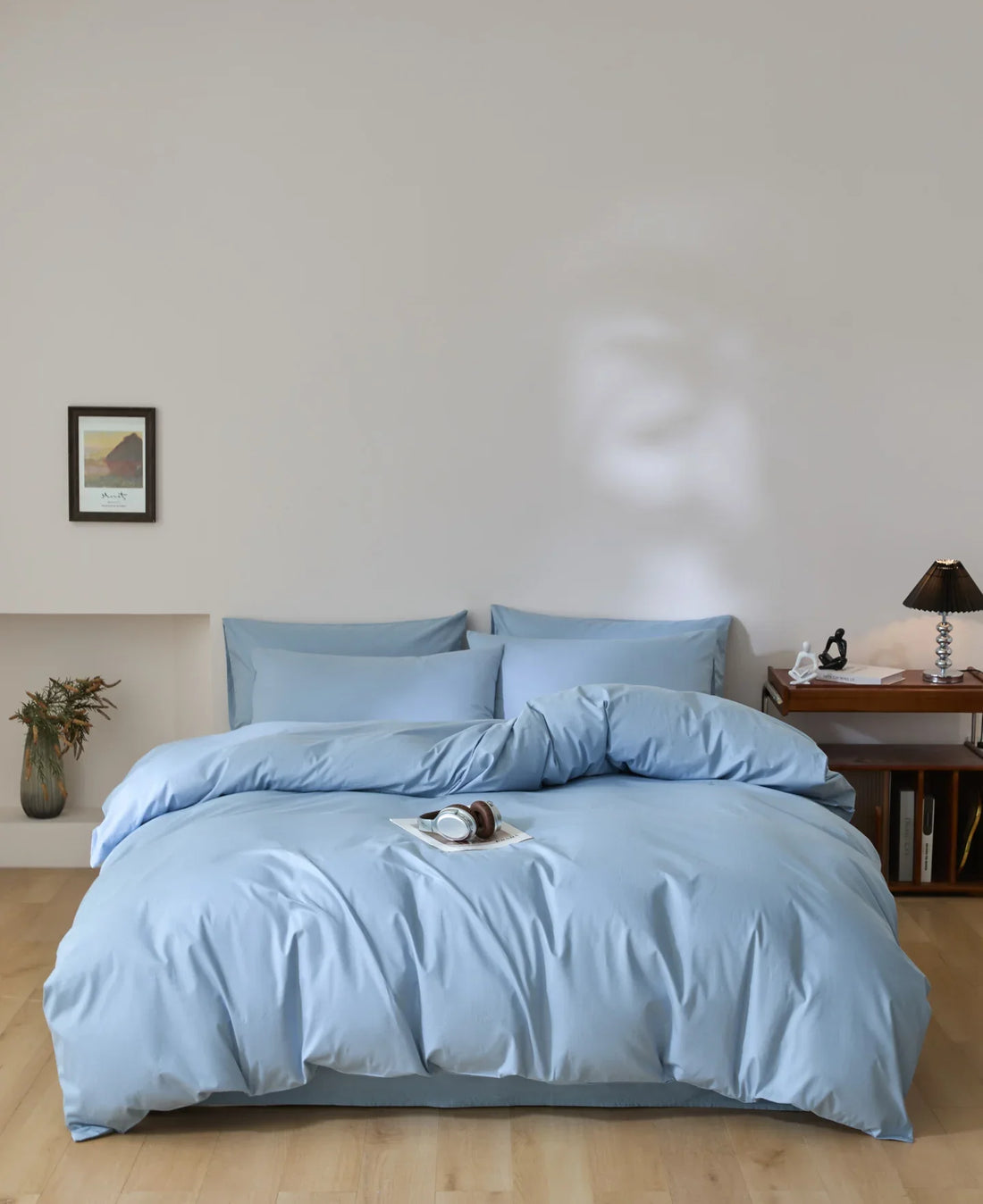 3-teiliges Bettwäscheset aus 100 % ägyptischer Baumwolle, bestehend aus einem Bettbezug und zwei Kissenbezügen, 150 x 200 cm / 220 x 220 cm, erhältlich in den Größen Einzelbett/Doppelbett, Queensize und Kingsize. 0