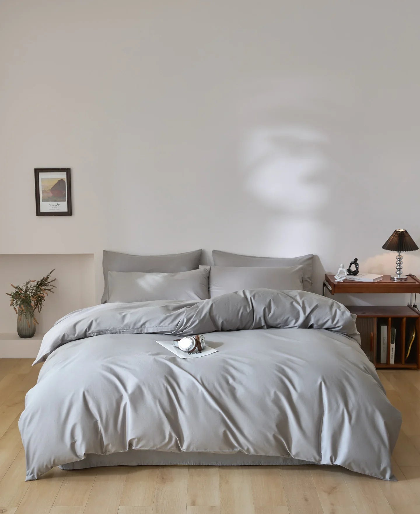3-teiliges Bettwäscheset aus 100 % ägyptischer Baumwolle, bestehend aus einem Bettbezug und zwei Kissenbezügen, 150 x 200 cm / 220 x 220 cm, erhältlich in den Größen Einzelbett/Doppelbett, Queensize und Kingsize. 16