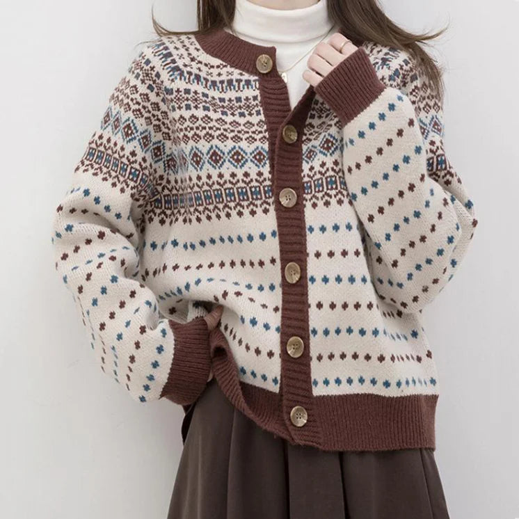 Cardigan avec motif traditionnel Fair-Isle - Reagan