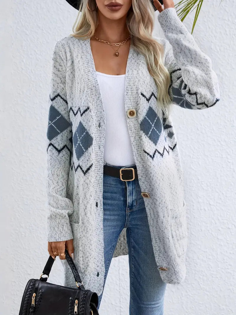 Samantha Weste con chiusura a bottone e motivo grafico | Elegante e comoda