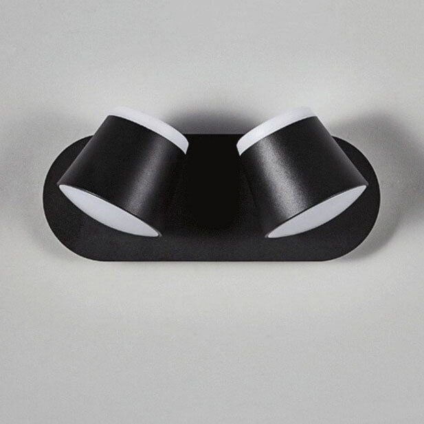 Nordic drejelig cylindrisk skærm LED-væglampe 1/2/3 flammer