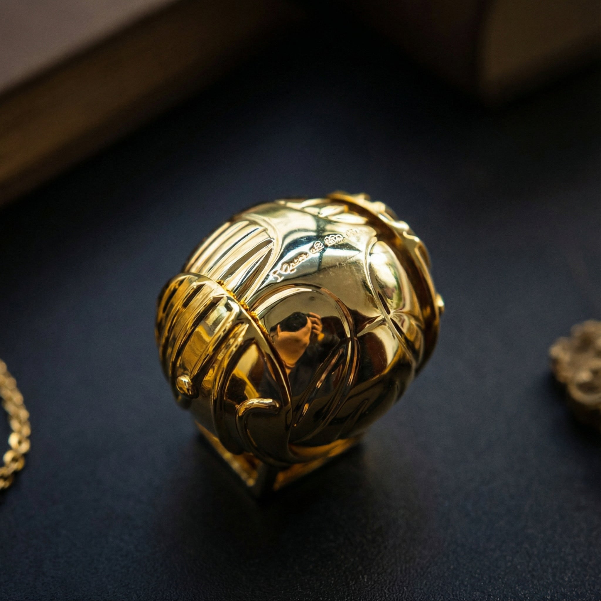 Goldene Fang | Pozlátený 18k poklad krúžok krabička pohyblivý luxusný šperk