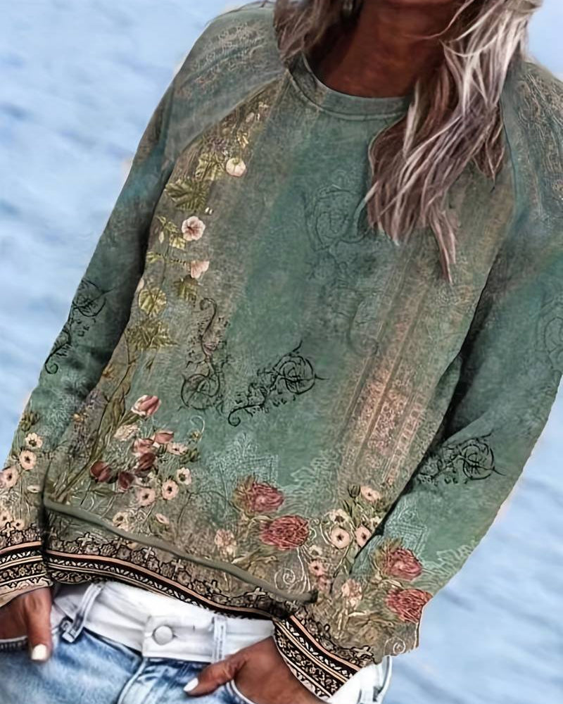 Amori - Top à manches longues avec motif floral