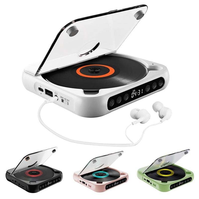 Tragbarer CD-Player – Bluetooth 5.3 mit Wiederaufladbarem Akku