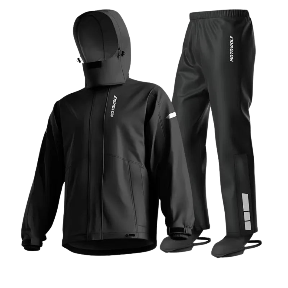 StormRide – Nepremokavý motocyklový plášť bunda a nohavice – Unisex outdoorové oblečenie