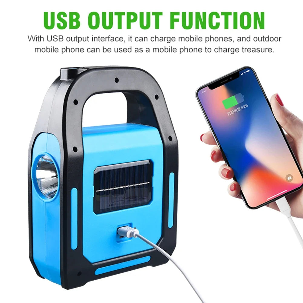 Dobíjecí USB kempingová lucerna s powerbankou – SolarGlow