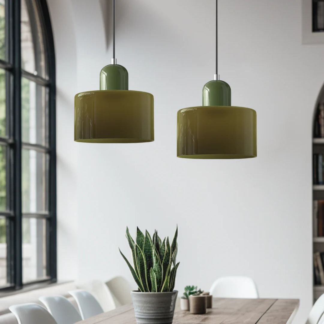 Retro-Hängelampe – Vintage-Design, Glasschirm & E27-Fassung