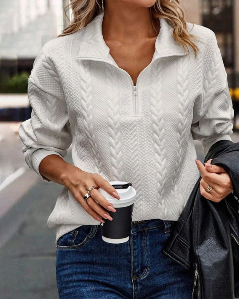 Pull uni avec fermeture éclair - Elizi
