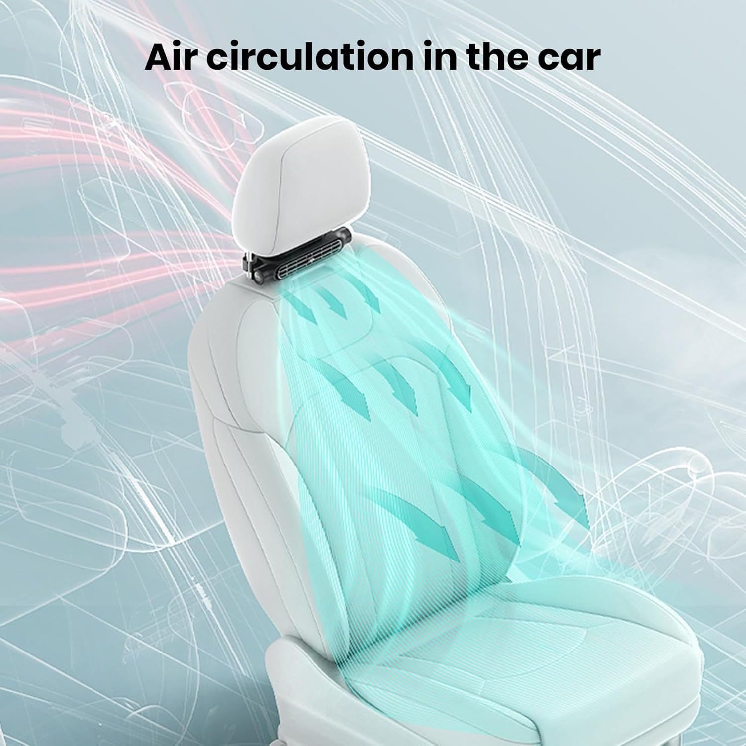 3 Geschwindigkeiten USB Auto Kühlventilator & Kopfstützenhalter – AutoBreeze 1