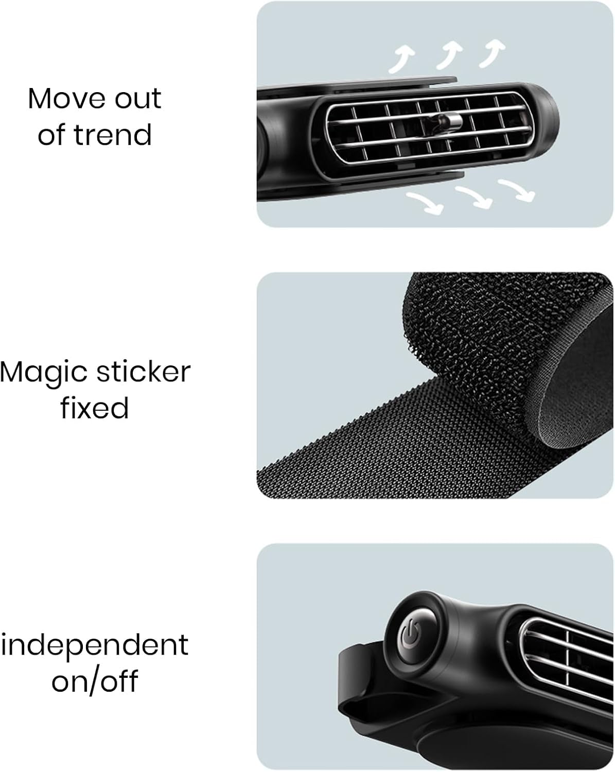 3 Geschwindigkeiten USB Auto Kühlventilator & Kopfstützenhalter – AutoBreeze 3