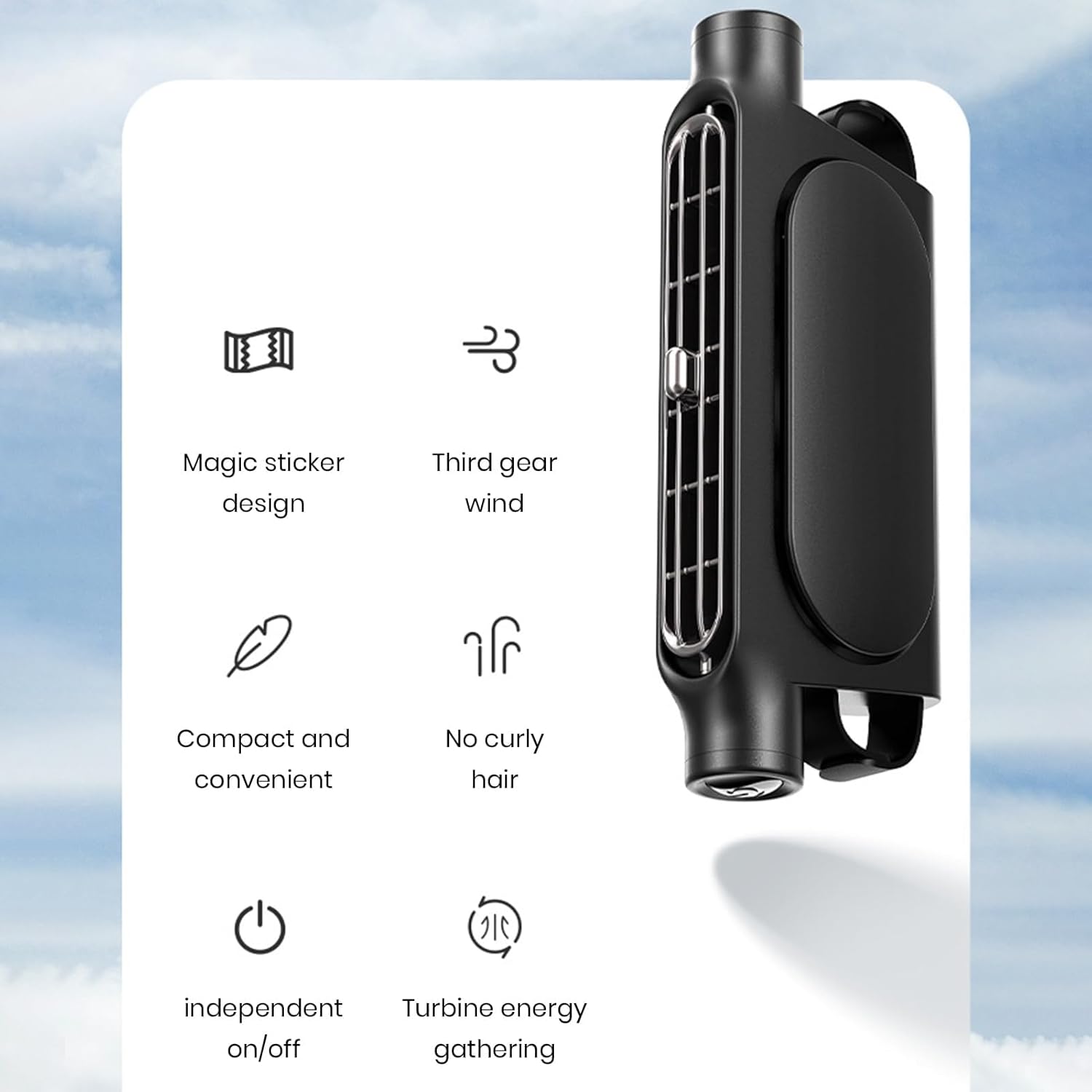 3 Geschwindigkeiten USB Auto Kühlventilator & Kopfstützenhalter – AutoBreeze 5