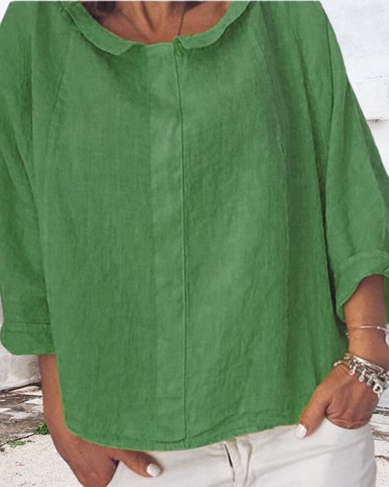 Bolendo Chemise ample avec un motif uni