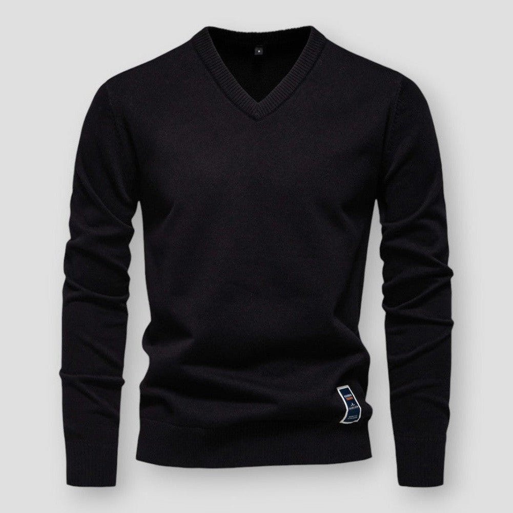 Nelson - Klassischer Herbst V-Ausschnitt Strickpullover für Männer | Zeitloser Stil