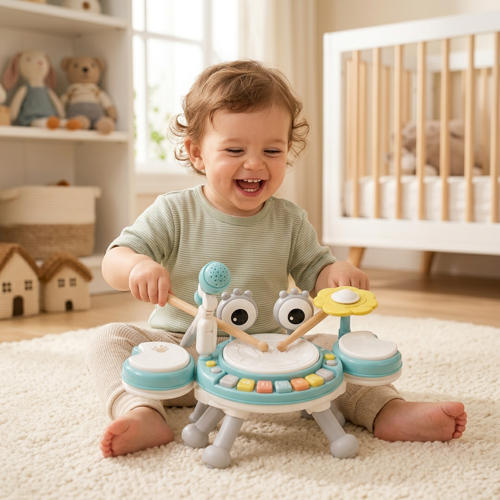 4-in-1 muzikaal speelgoed voor kinderen – piano, xylofoon, drum en microfoon 2