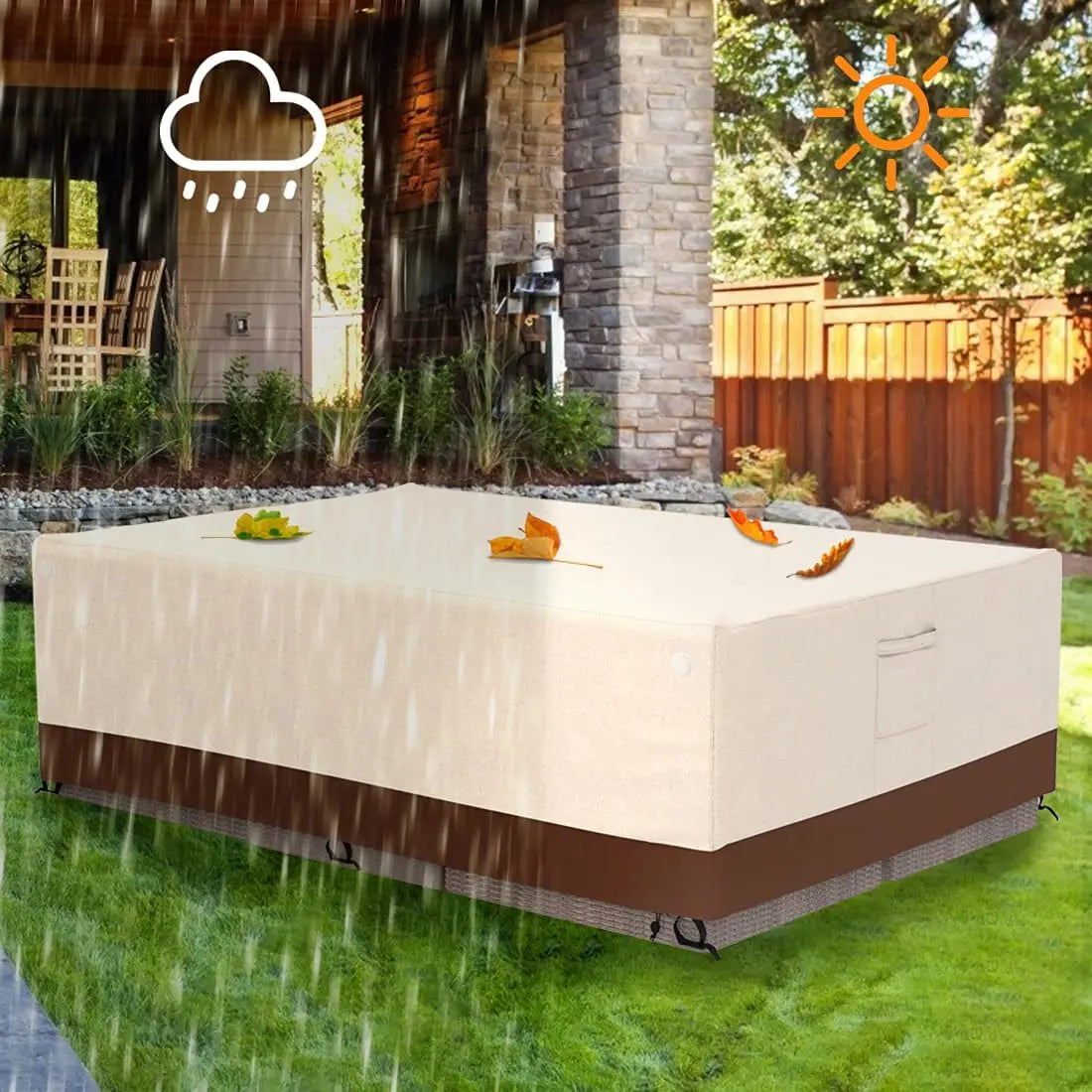 420D Wasserdichte Abdeckung für Gartenmöbel – UV-beständig und Strapazierfähig 4