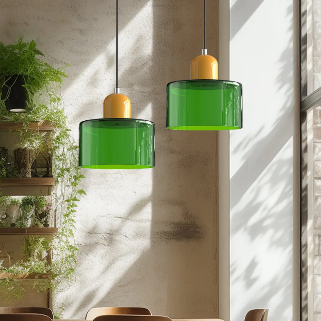 Retro-Hängelampe – Vintage-Design, Glasschirm & E27-Fassung