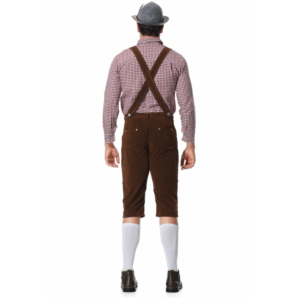 Bolendo Lederhosen Oktoberfest Kostüm für Herren – Dreiteiliges Set