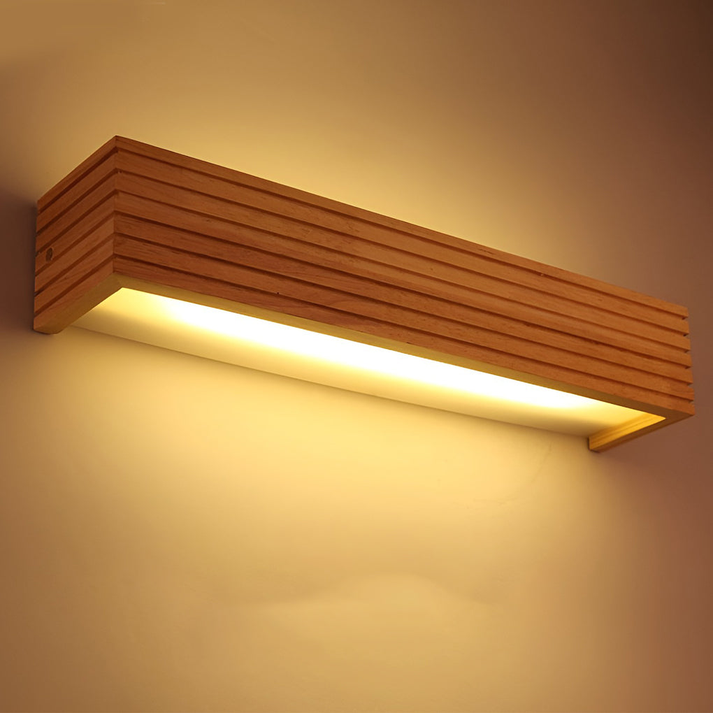 GlowWood - Lampada da parete LED rettangolare impermeabile Illuminazione specchio nordica