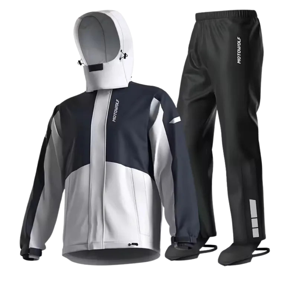 StormRide – Nepremokavý motocyklový plášť bunda a nohavice – Unisex outdoorové oblečenie