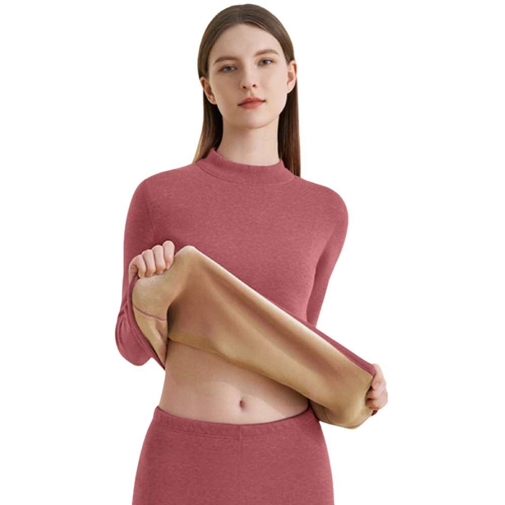 Biancheria termica per donne – Set a manica lunga ultra spessi senza cuciture per attività invernali